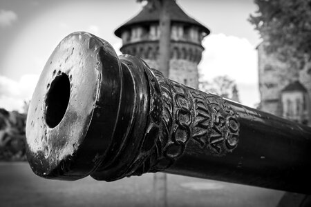 Barrel of a gun defense castle photo