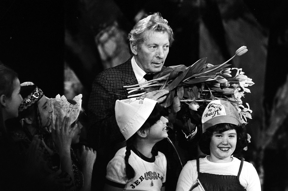 TV-opname programma M. Bouwman in gesprek met D. Kaye in t Spant in Bussum 17 april 1981, Bestanddeelnr 931-4381