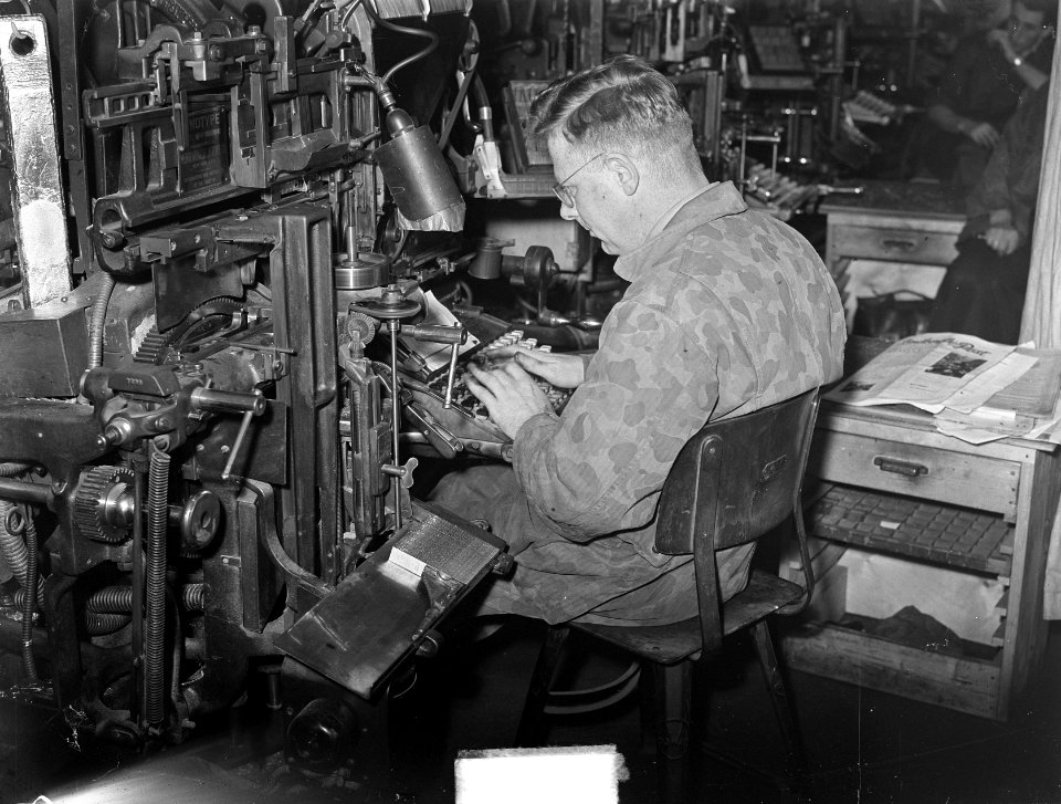 Typograaf aan het werk, Bestanddeelnr 904-3111