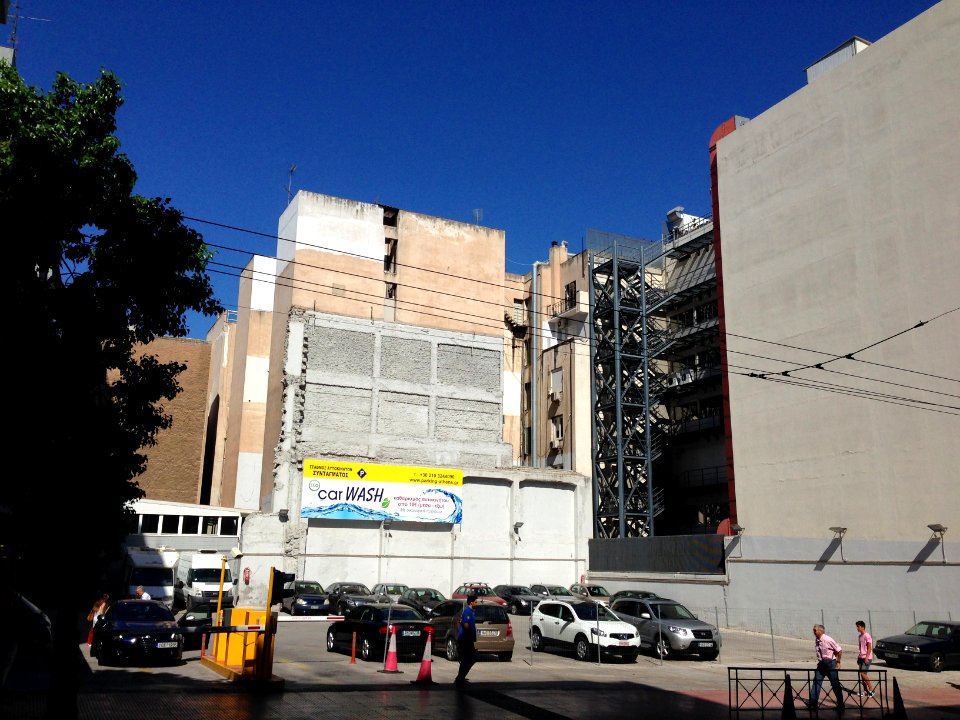 Typical controlled parking area in Athens