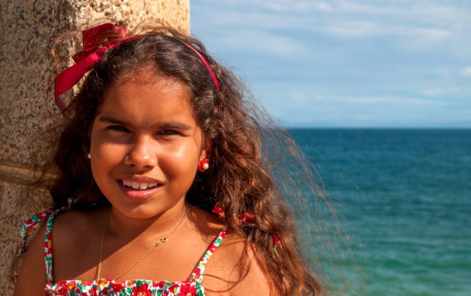 Typical girl of Margarita Island, Pampatar