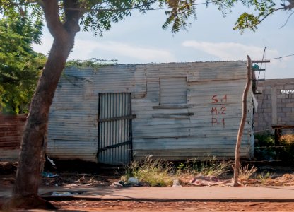 Typical humble home around specialty pediatric hospital in Maracaibo