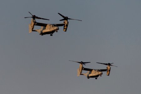 Two USMC CV-22 Osprey Approach Tinker AFB photo