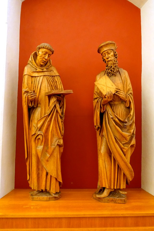 Two unknown saints, by a Franconian master, c. 1525, probably linden wood - Mainfränkisches Museum - Würzburg, Germany - DSC05160