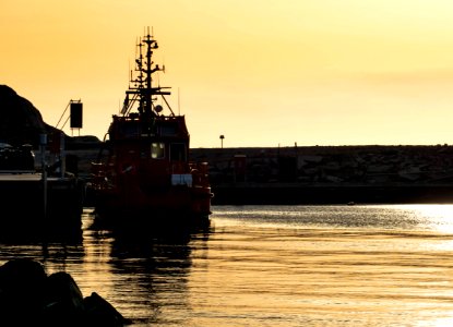 Two pilot boats at golden hour in Fiskebäcksvik photo