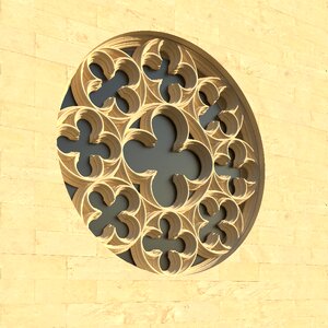 Architecture window rosette romanesque