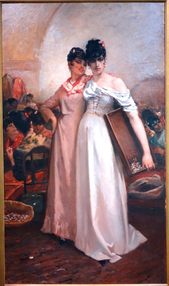 Two Women in a Tobacco Factory in Sevilla by Constantin Meunier, c. 1883 - Museum M - Leuven, Belgium - DSC05450