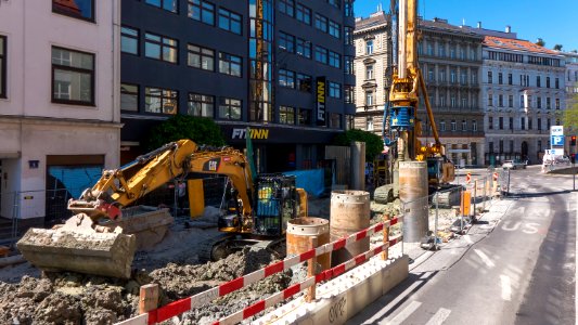 U2 Pilgramgasse Baustelle a photo