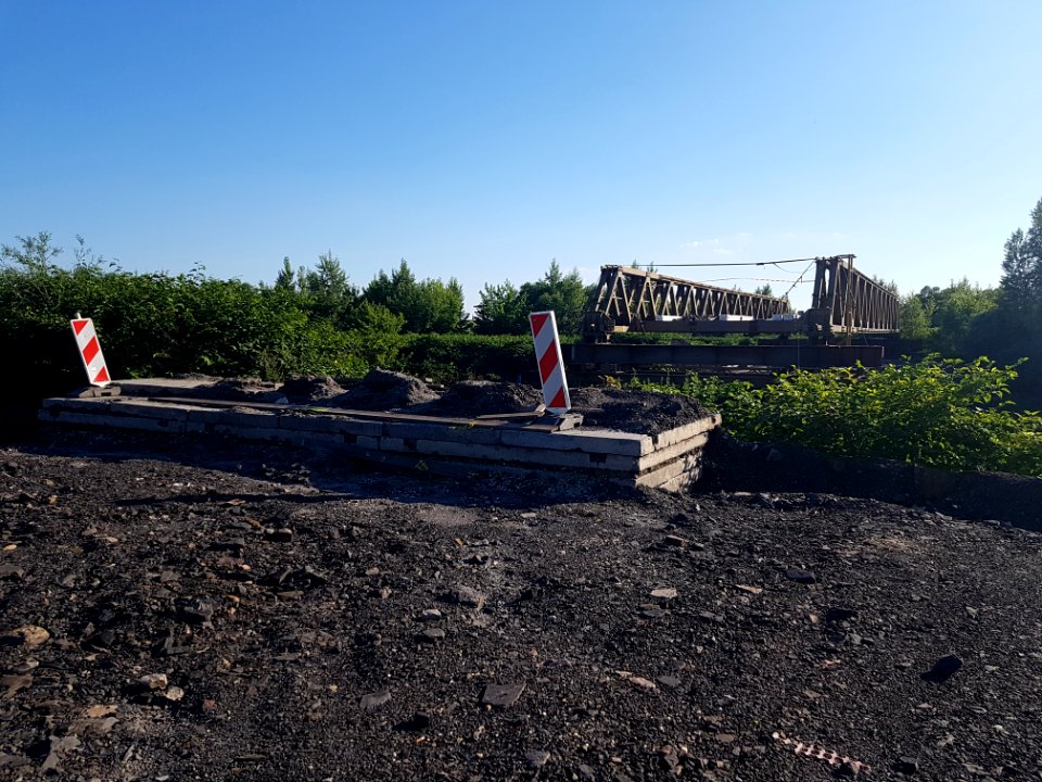 Tymczasowy most nad Odrą na terenie zbiornika przeciwpowodziowego Racibórz Dolny (1)