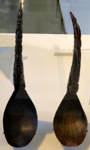 Two spoons, Haida people, carved horn, Honolulu Museum of Art, 2951, 2952