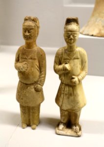 Two servants, China, Tang dynasty, 2nd half of the 7th century AD, ceramic - Linden-Museum - Stuttgart, Germany - DSC03580