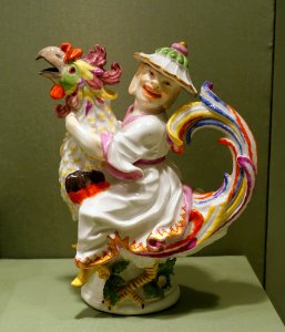 Two oil or vinegar cruets by Johann Joachim Kandler, 2 of 2, Meissen, Germany, c. 1737, porcelain, 1982.60.328ab - Metropolitan Museum of Art - New York City - DSC07721