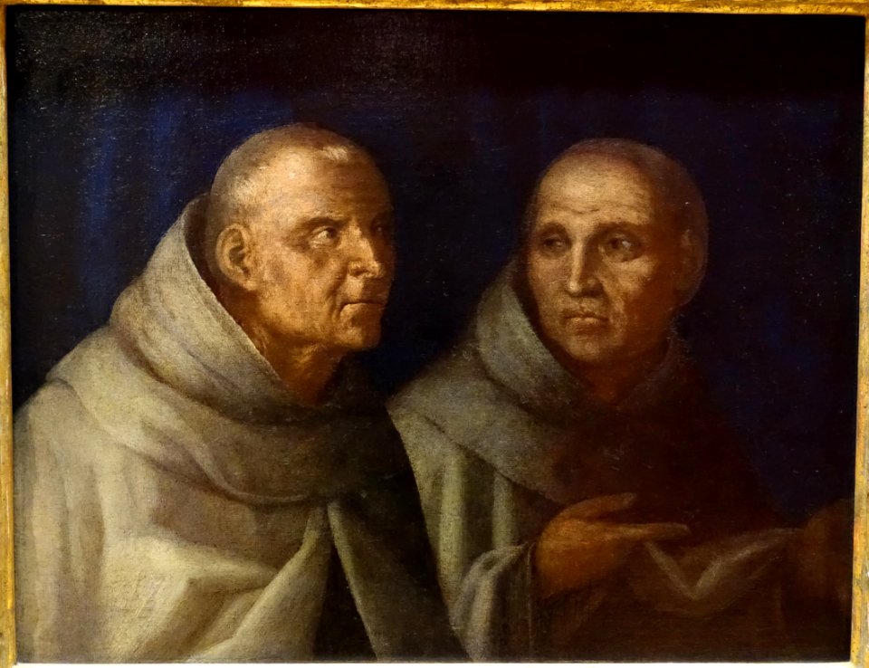 Two Olivetan Monks by Francesco Morone, c. 1505, oil on canvas - University of Arizona Museum of Art - University of Arizona - Tucson, AZ - DSC08255
