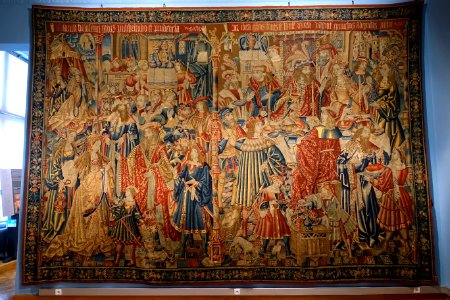 Two scenes from Judity and Holofernes, Tournai, 1500-1525, wool and silk - Cinquantenaire Museum - Brussels, Belgium - DSC08603