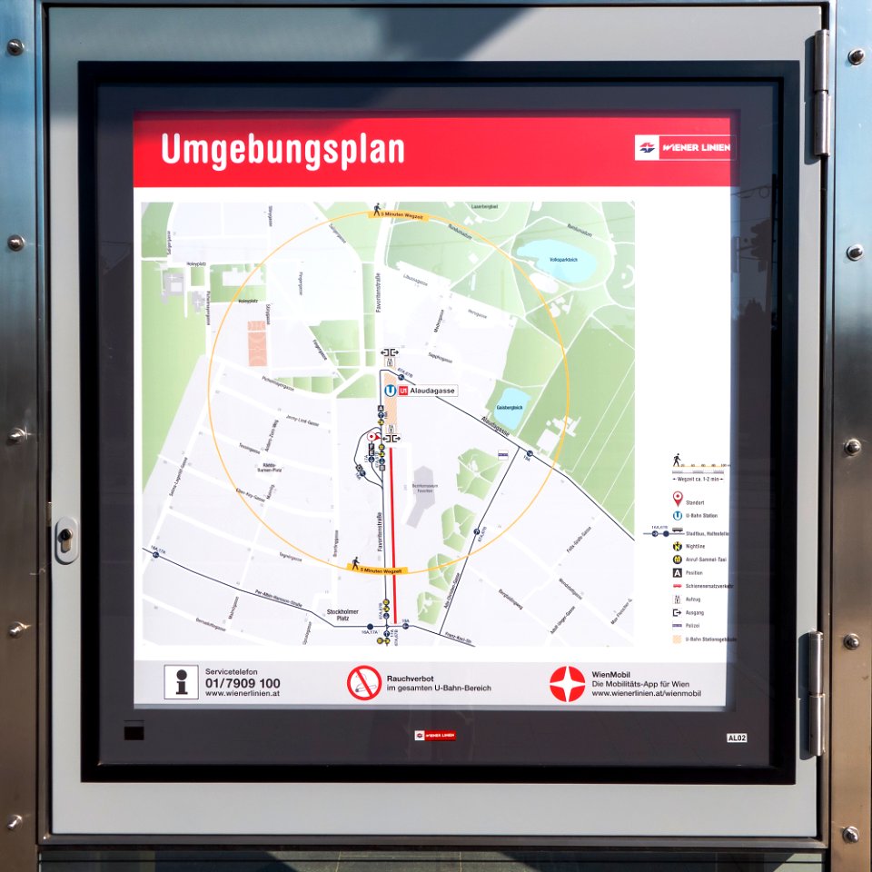 U1 Alaudagasse Umgebungsplan a
