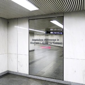 U1 Karlsplatz Kunst Factoid 10 Müllmenge