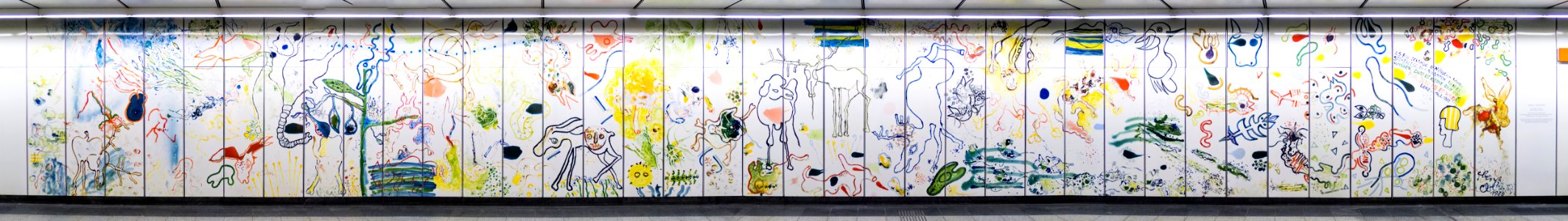 U3 Wien Mitte Kunst Wandbild c Panorama