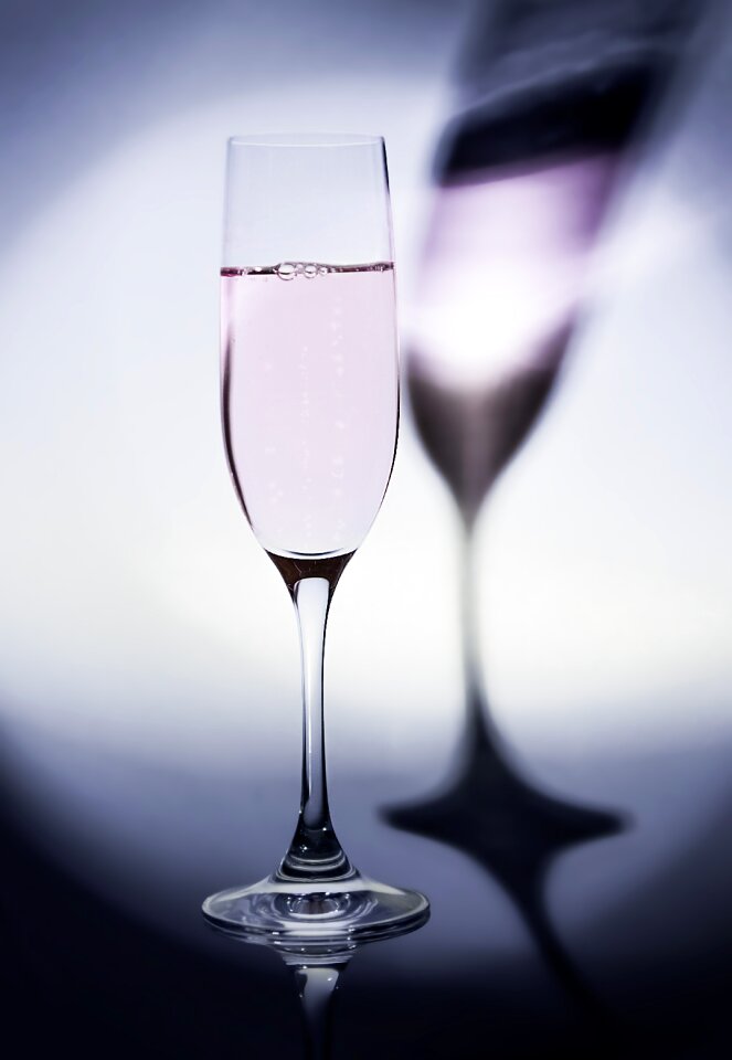 Glass drinking cup purple