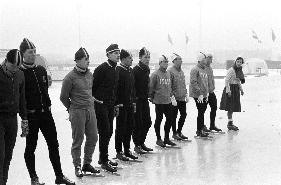 Tweedaagse schaatslandenwedstrijd te Deventer tussen Italie en Nederland, Bestanddeelnr 914-6430