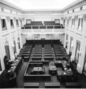 Tweede Kamer , wetsontwerp Buitenlandse werknemers, interieurs Tweede Kamer , Bestanddeelnr 928-7702