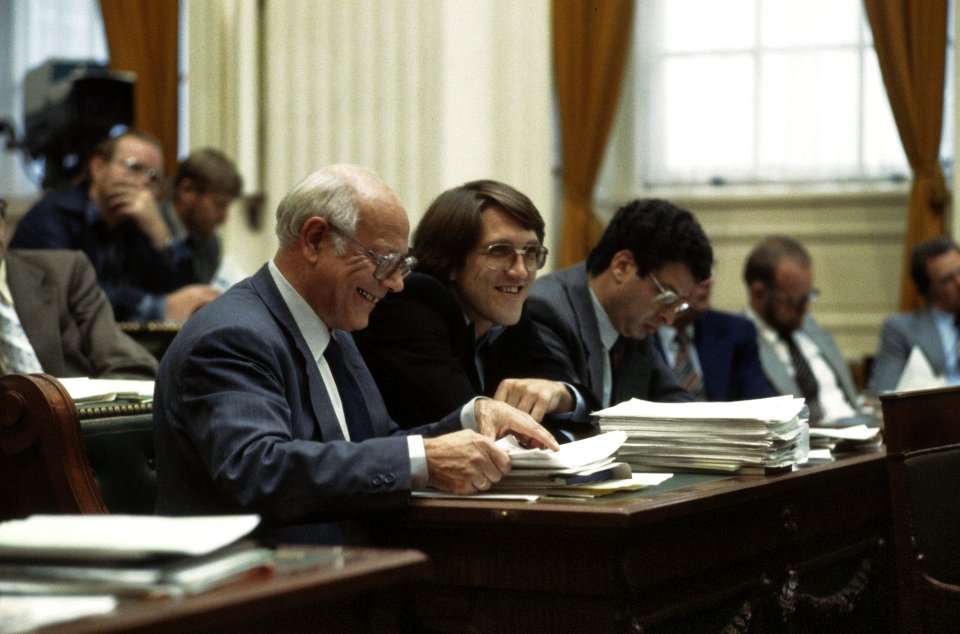 Tweede Kamer , Algemene Beschouwingen v.l.n.r. de PvdAers Den Uyl , Kombrink en, Bestanddeelnr 253-8457