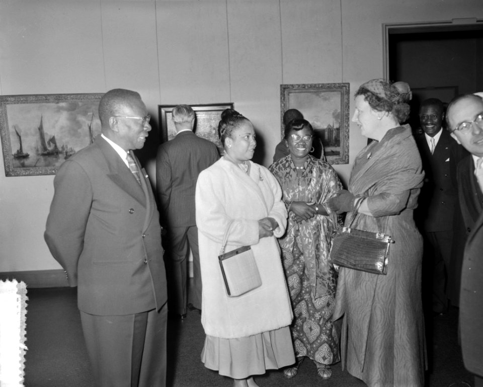 Tweede dag bezoek president Tubman van Liberia. Bezoek Rijksmuseum, Bestanddeelnr 908-0711