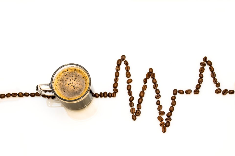 Coffee beans ecg coffee foam