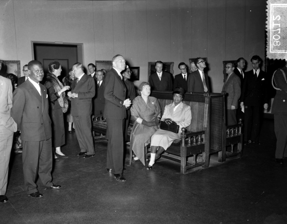Tweede dag bezoek president Tubman van Liberia. Bezoek Rijksmuseum, Bestanddeelnr 908-0712