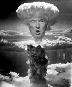 Nuclear atom bomb xenophobe