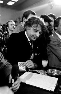 Tweede Kamer verkiezingen 1981 verkiezingsbijeenkomst CDA in Pulchri Studio in , Bestanddeelnr 931-5109