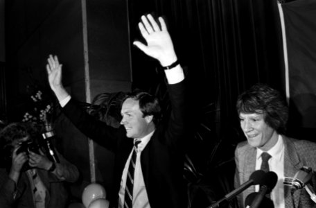 Tweede Kamer verkiezingen 1981 verkiezingsbijeenkomst van D66 in Hotel Krasnapo, Bestanddeelnr 931-5104