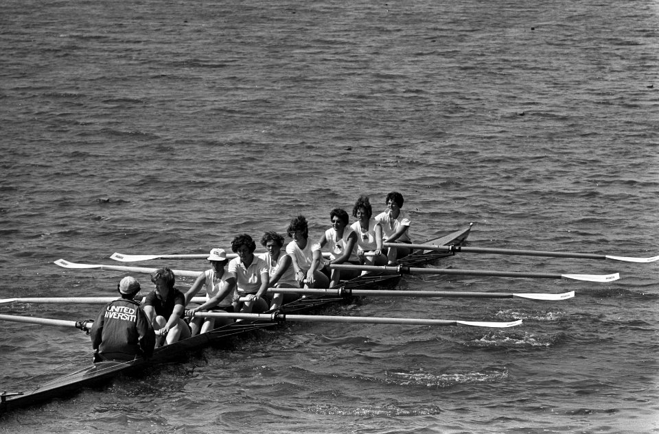 Training Europese roeikampioenschappen op de Bosbaan, de Engelse dames acht tijd, Bestanddeelnr 916-6928