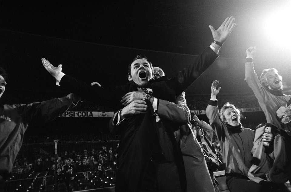 Trainer Boskov (FC Den Haag) juichend, Bestanddeelnr 927-9293