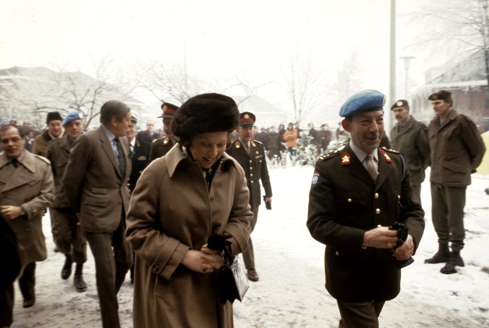Training militairen die in Unifil-verband naar Libanon gaan bezoek Prinses Beat, Bestanddeelnr 253-8086
