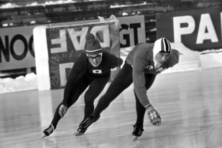 Training voor Wereldkampioenschappen schaatsen voor heren te Deventer Japanner S, Bestanddeelnr 922-1029