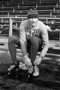 Training voor WK sprint in Alkmaar Jos Valentijn, Bestanddeelnr 929-0448