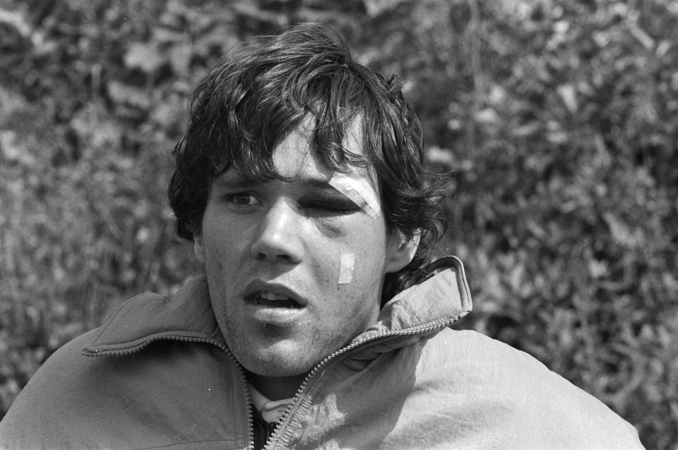 Trainingsstage Nederlands elftal in Noordwijk Marco van Basten volgt training v, Bestanddeelnr 934-2516