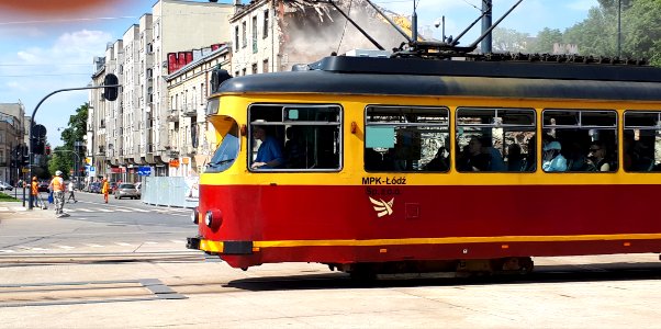 Tram in Lodz May 2019 Rodziny Poznanskich
