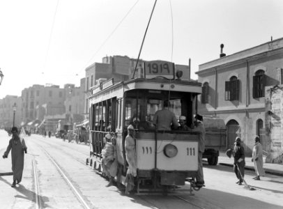 Tram in de havenstad Port Said, Bestanddeelnr 252-1792