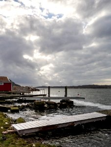 Trail of sea foam by the jetties in Loddebo 1 photo