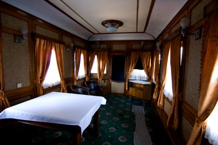 Train carriage interior - Historical exhibition of railway rolling stock in Kyiv 15