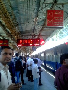 Train station in Mumbai at noon