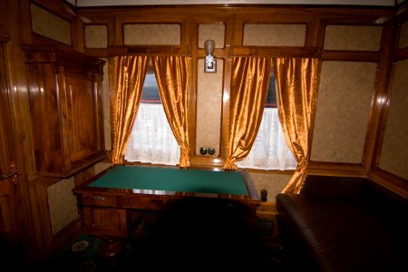 Train carriage interior - Historical exhibition of railway rolling stock in Kyiv 13
