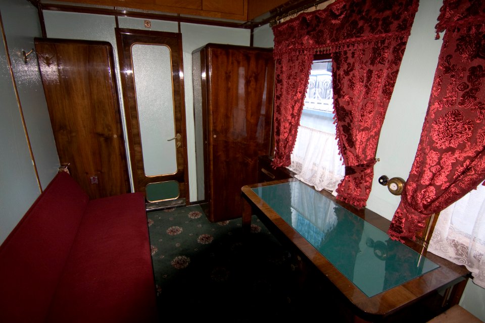 Train carriage interior - Historical exhibition of railway rolling stock in Kyiv 7