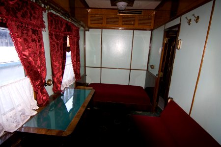 Train carriage interior - Historical exhibition of railway rolling stock in Kyiv 6