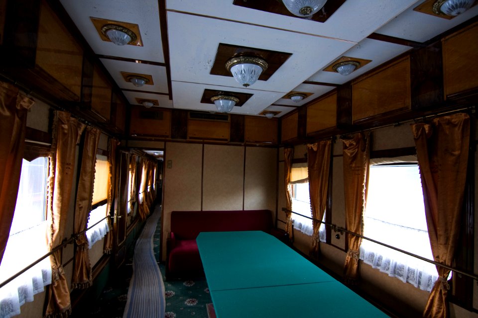 Train carriage interior - Historical exhibition of railway rolling stock in Kyiv 4