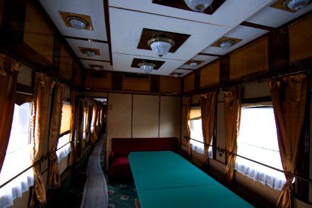 Train carriage interior - Historical exhibition of railway rolling stock in Kyiv 4