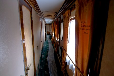 Train carriage interior - Historical exhibition of railway rolling stock in Kyiv 24