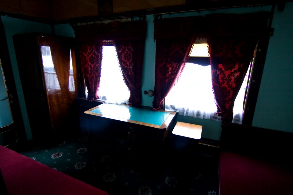 Train carriage interior - Historical exhibition of railway rolling stock in Kyiv 5