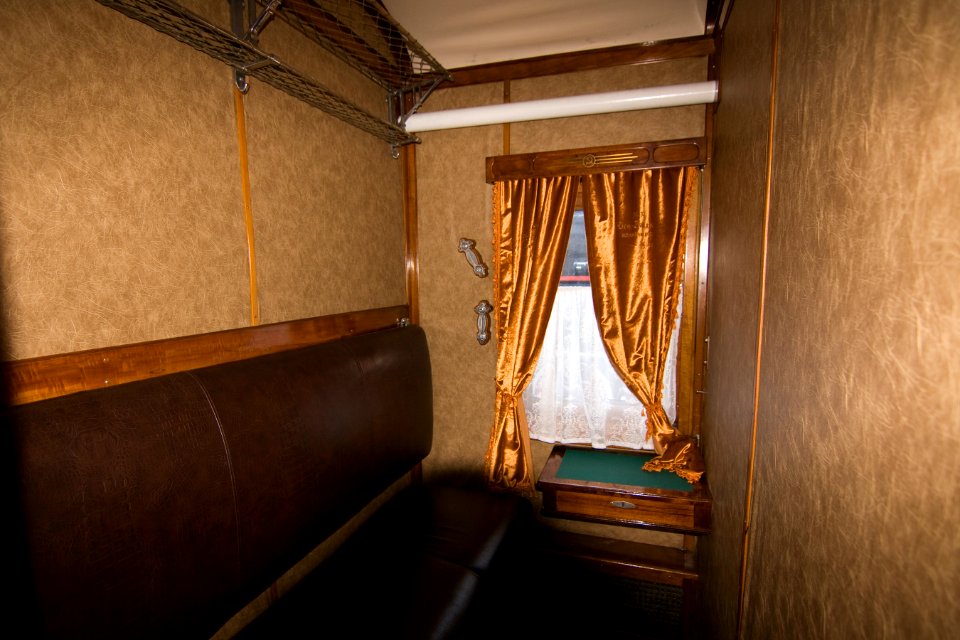 Train carriage interior - Historical exhibition of railway rolling stock in Kyiv 11